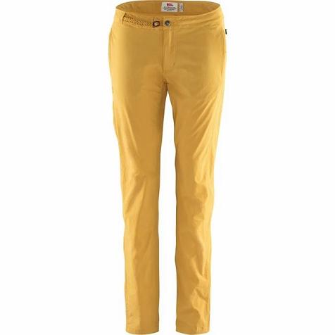 Fjallraven Women High Coast Outdoor Pants Yellow PH46470 Philippines